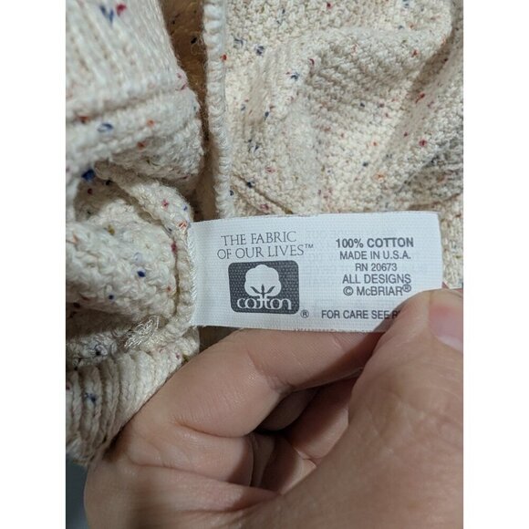 Vintage Lee Sport Womens Cream Speckled Wisconsin Badgers Crew Neck Sweater Sz L - Picture 11 of 16